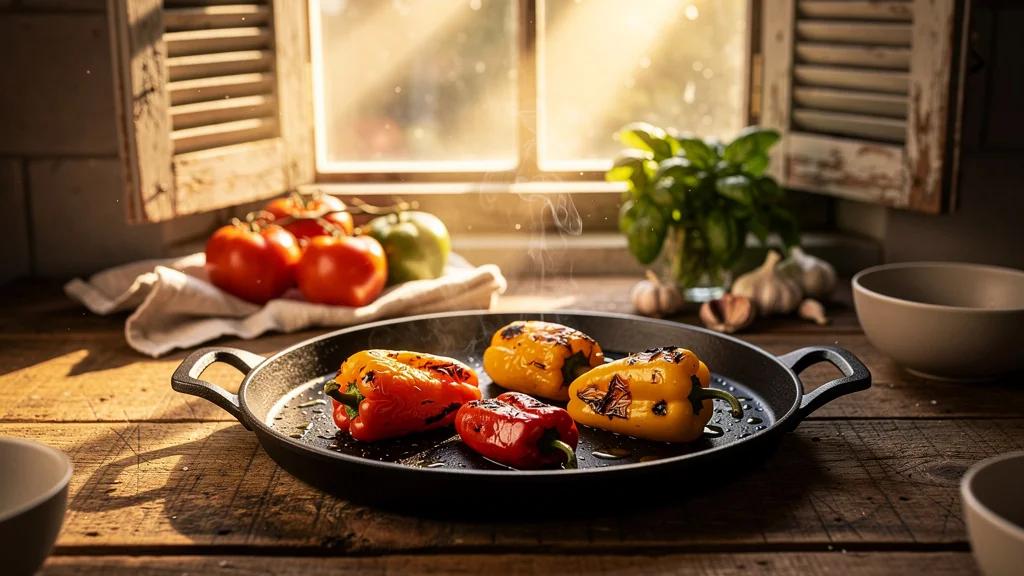 Ma plancha a relevé les poivrons du marché mieux que le grill du four