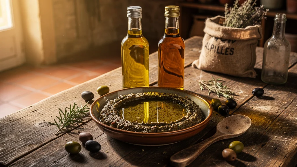 Sur une même tapenade, deux huiles d’olive des Alpilles au coude à coude