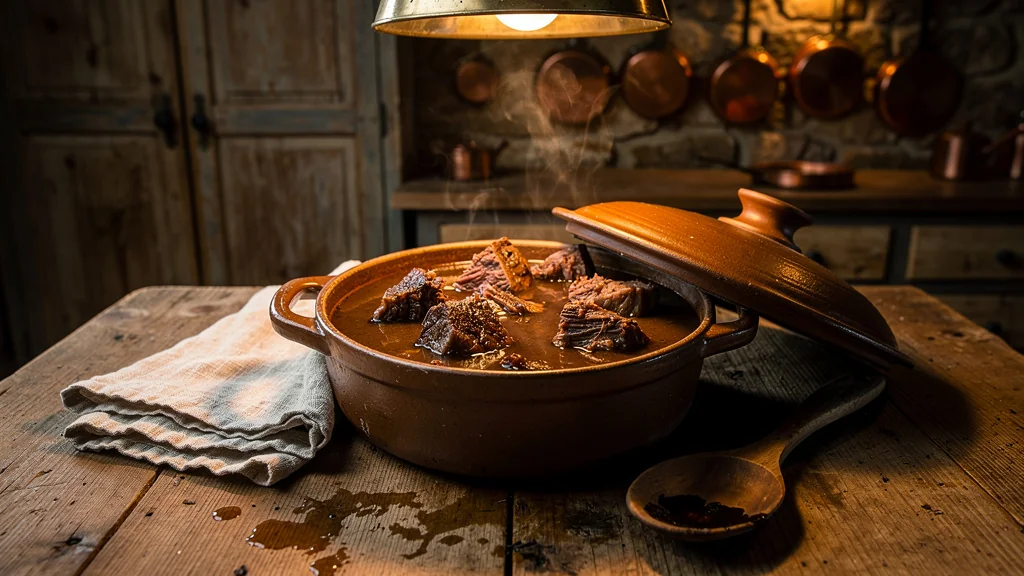 Une daube servie sans repos et voilà la sauce restée grasse au dîner